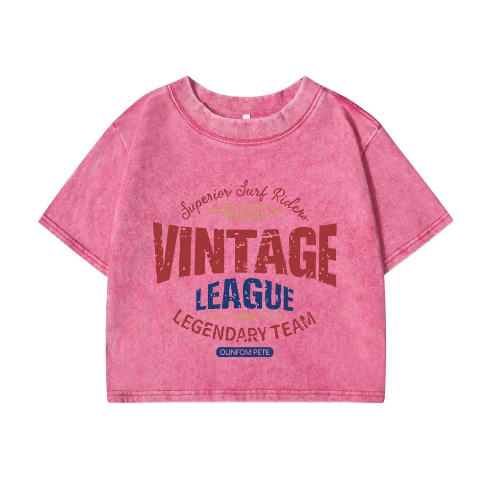 Baumwoll-T-Shirt im Used-Look