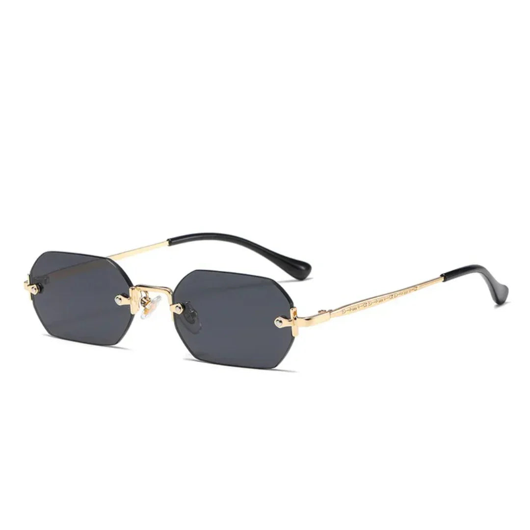 Modern rectangular WolffMode Geld summer sunglasses