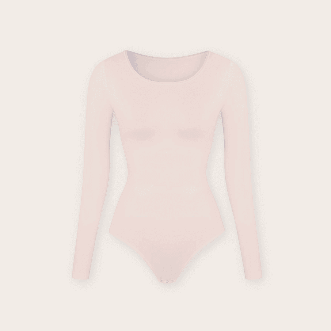 Long-sleeved shaping bodysuit