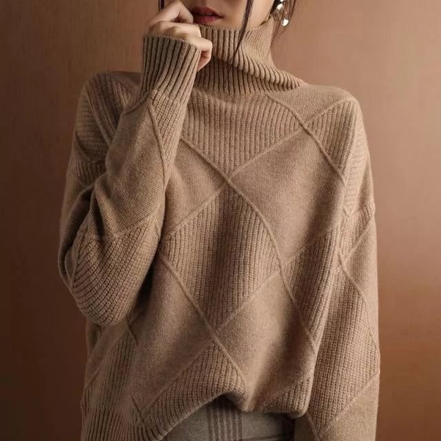 Relaxed-fit turtleneck sweater