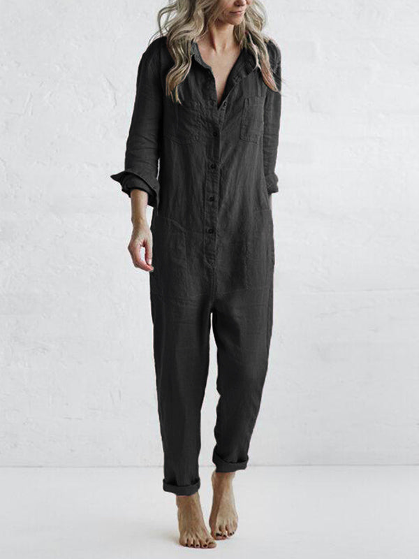 Stilvoller und bequemer Langarm-Jumpsuit von WOLFFMODE