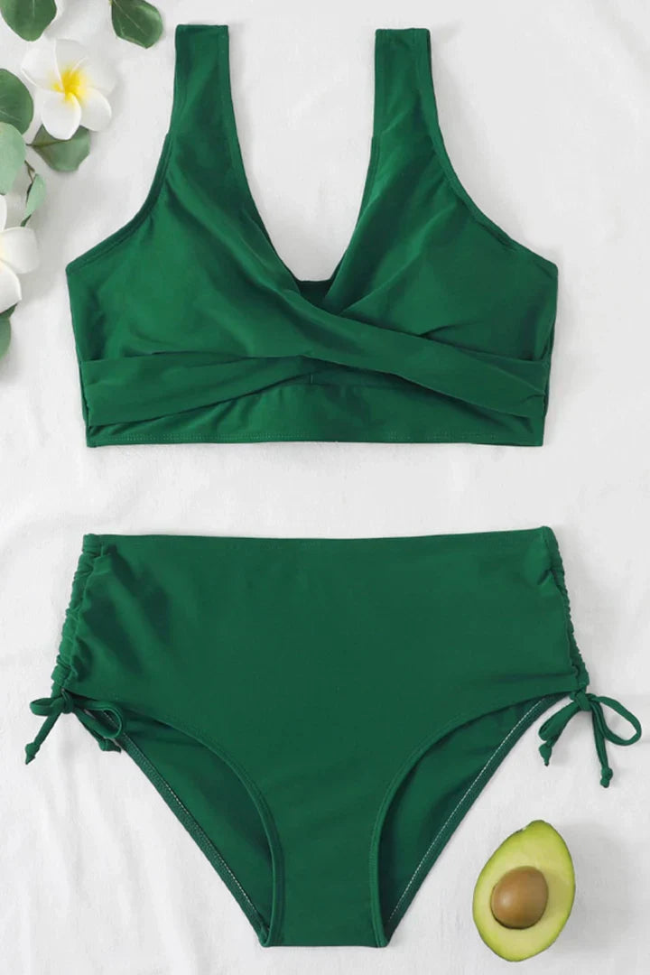 WOLFFMODE Solid Swimsuit Bikini