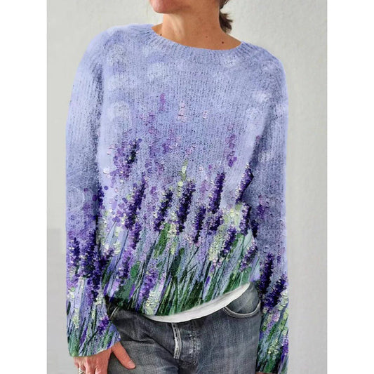 WOLFFMODE Pullover: Blumenmuster in leuchtenden Farben