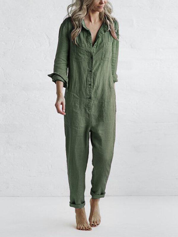 Stilvoller und bequemer Langarm-Jumpsuit von WOLFFMODE