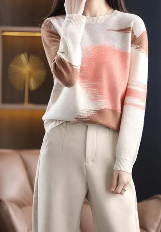 Langarm-Pullover im Tie-Dye-Look