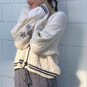 Retro-Pullover mit Strickmuster