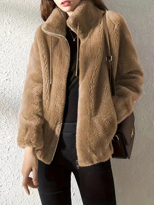 Wolffmode Teddyjacke mit Schnürzug und Zipper