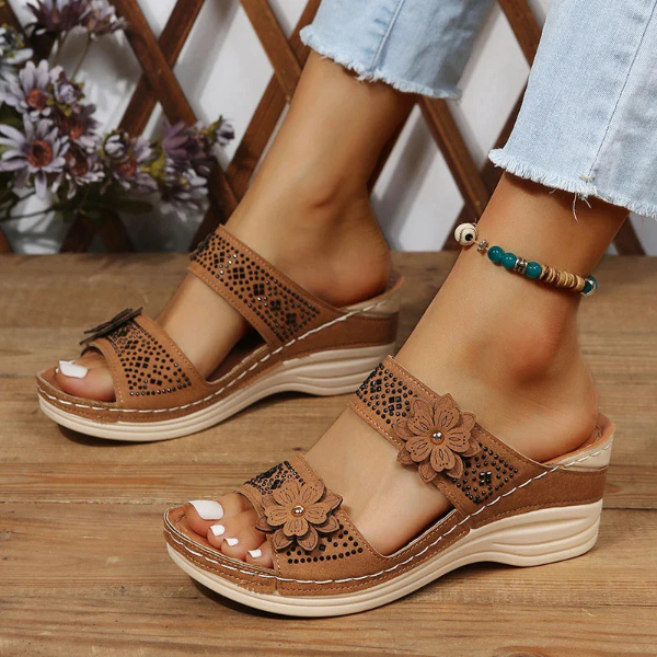 WolffMode Orthopedic Flower Sandals