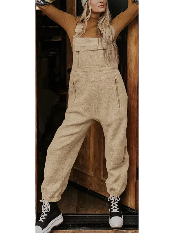 Damen Fleece Thermo-Overall mit Reißverschlusstaschen von WOLFFMODE