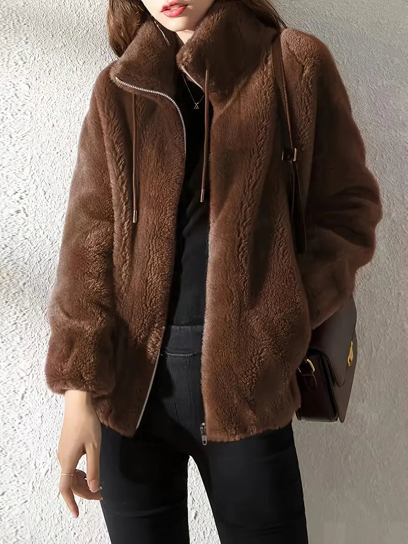 Wolffmode Teddyjacke mit Schnürzug und Zipper