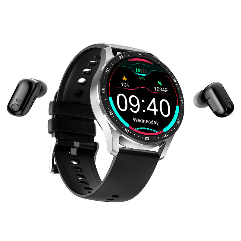 1 Smartwatch mit integrierten Kopfhörern (kompatibel mit iPhone und Android)