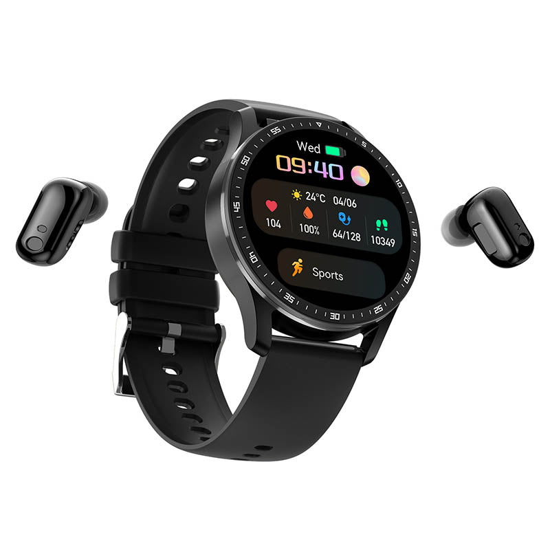 1 Smartwatch mit integrierten Kopfhörern (kompatibel mit iPhone und Android)