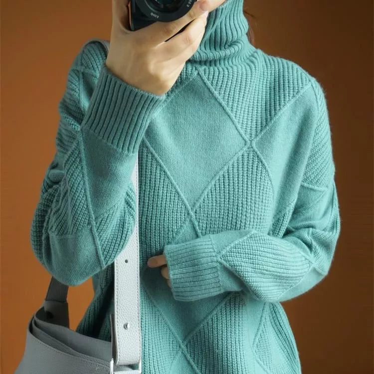 Relaxed-fit turtleneck sweater