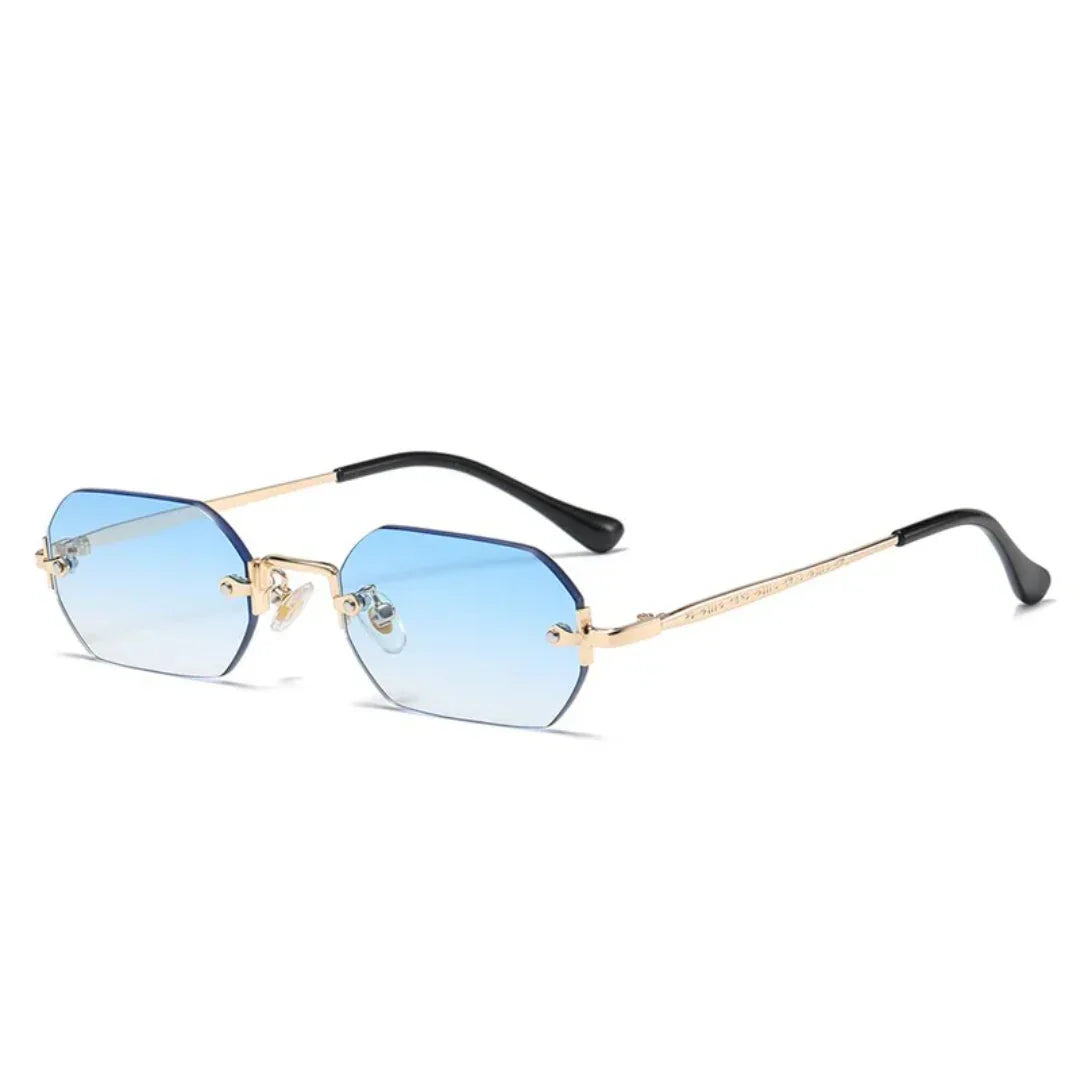 Modern rectangular WolffMode Geld summer sunglasses