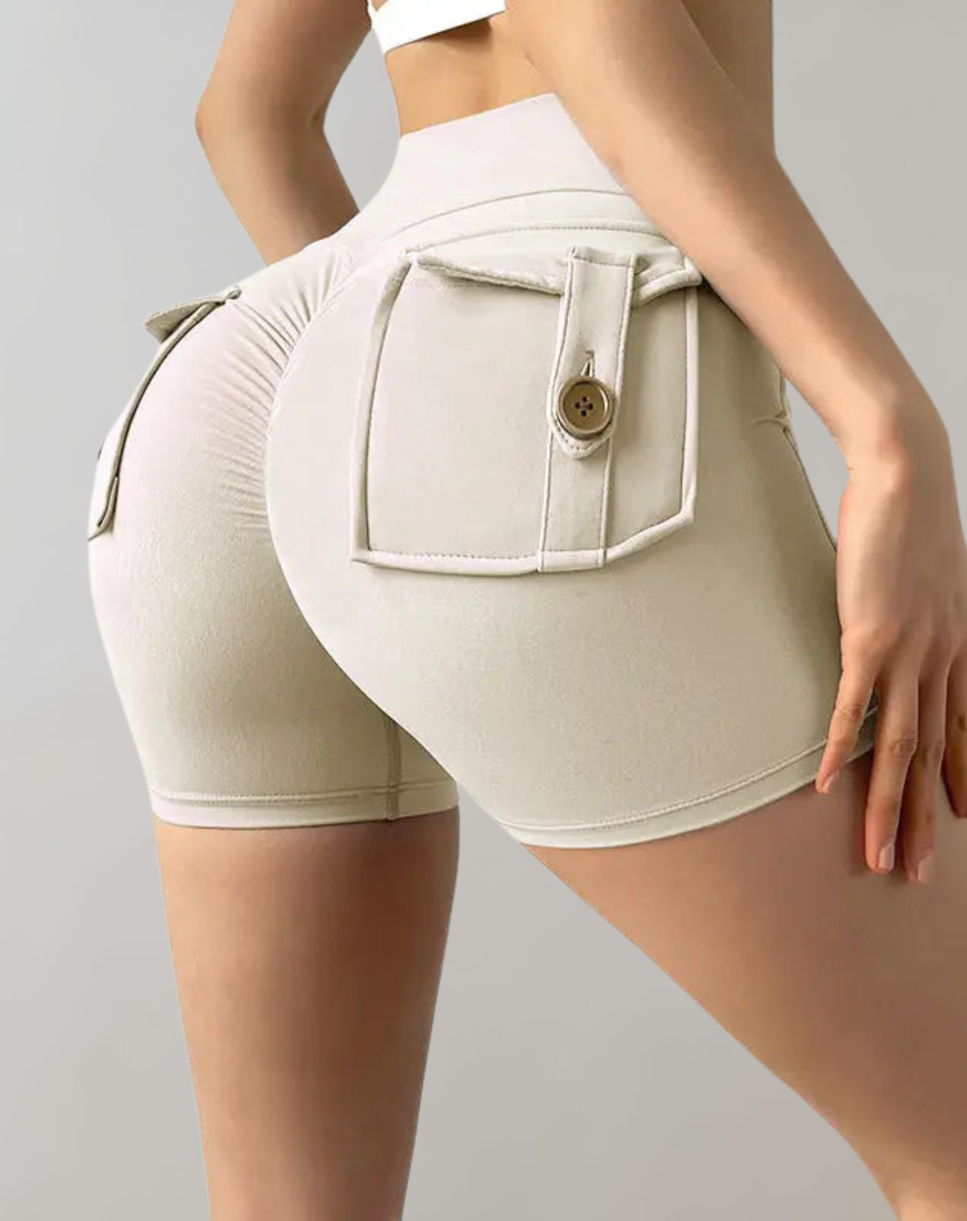 Hochwertige Yogashorts von Stella™ mit hoher Taille und Taschen