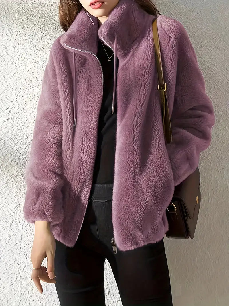 Wolffmode Teddyjacke mit Schnürzug und Zipper