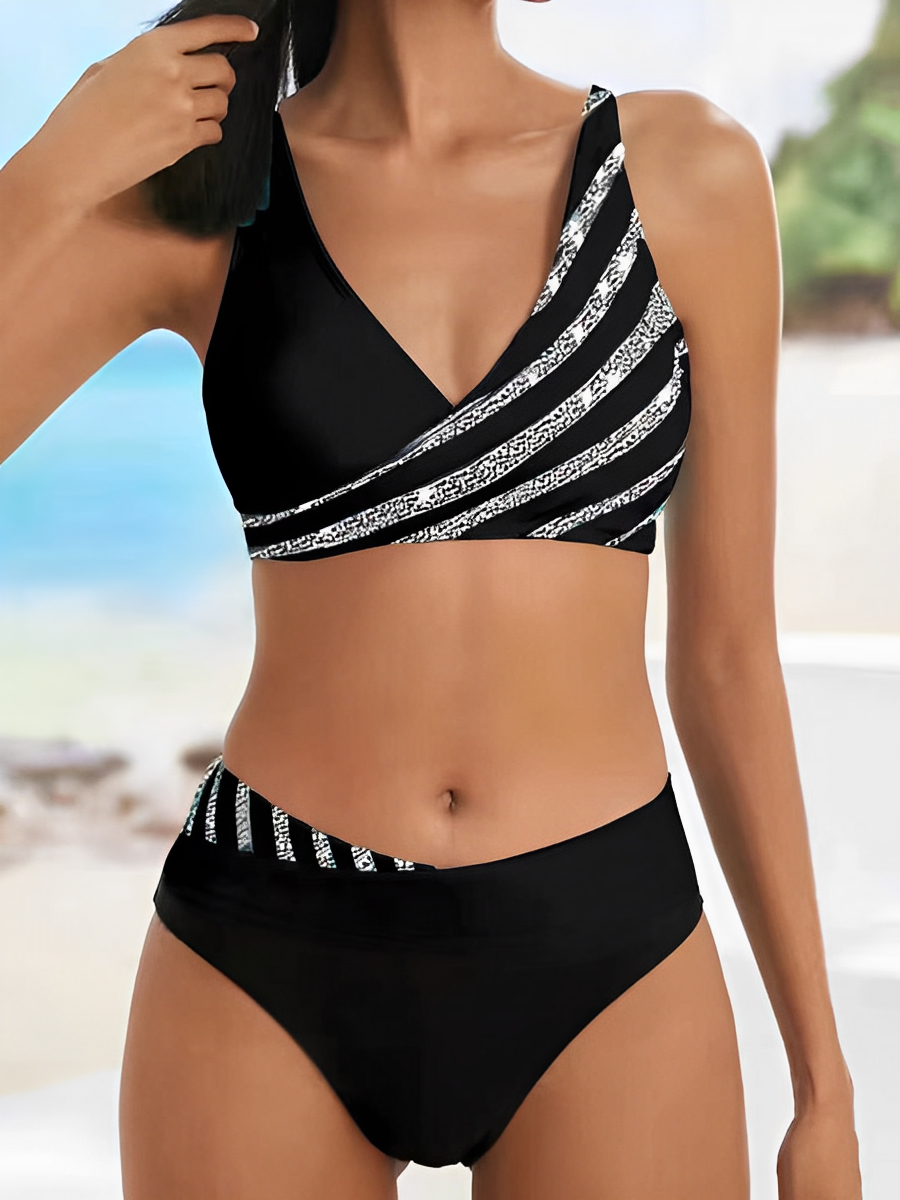 Wolffmode Luxurious Striped Summer Bikini