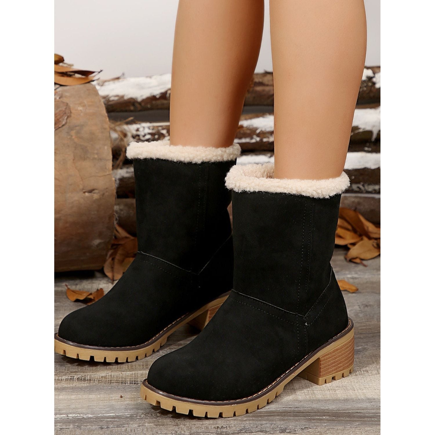 Elegante Damen-Winterstiefel mit Blockabsatz von WOLFFMODE