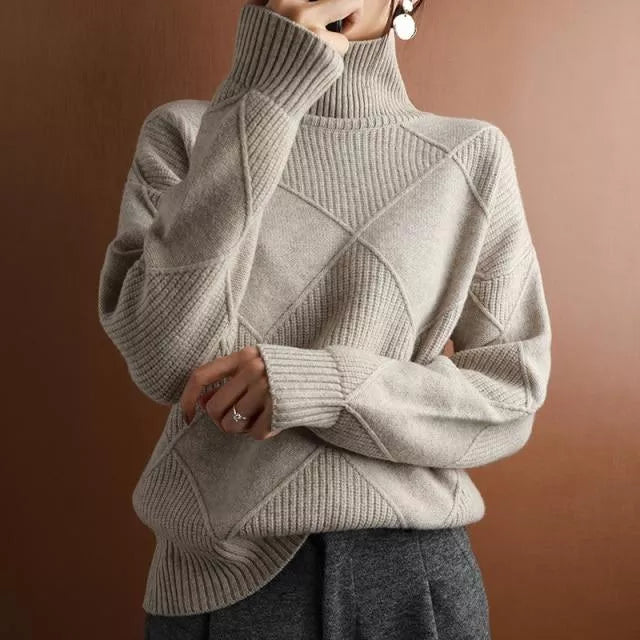 Relaxed-fit turtleneck sweater