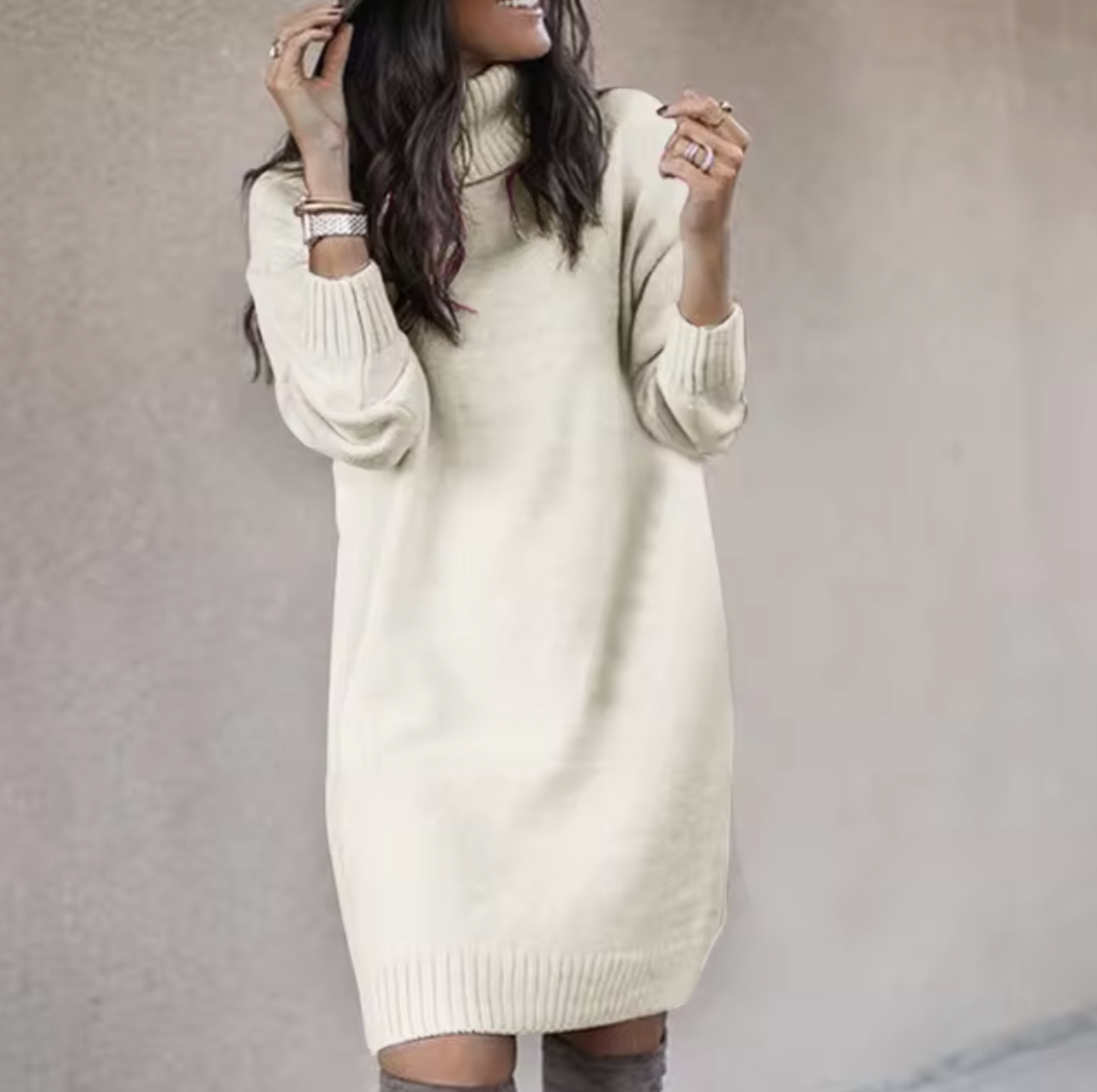 Relaxed Wolffmode Sweater Dress