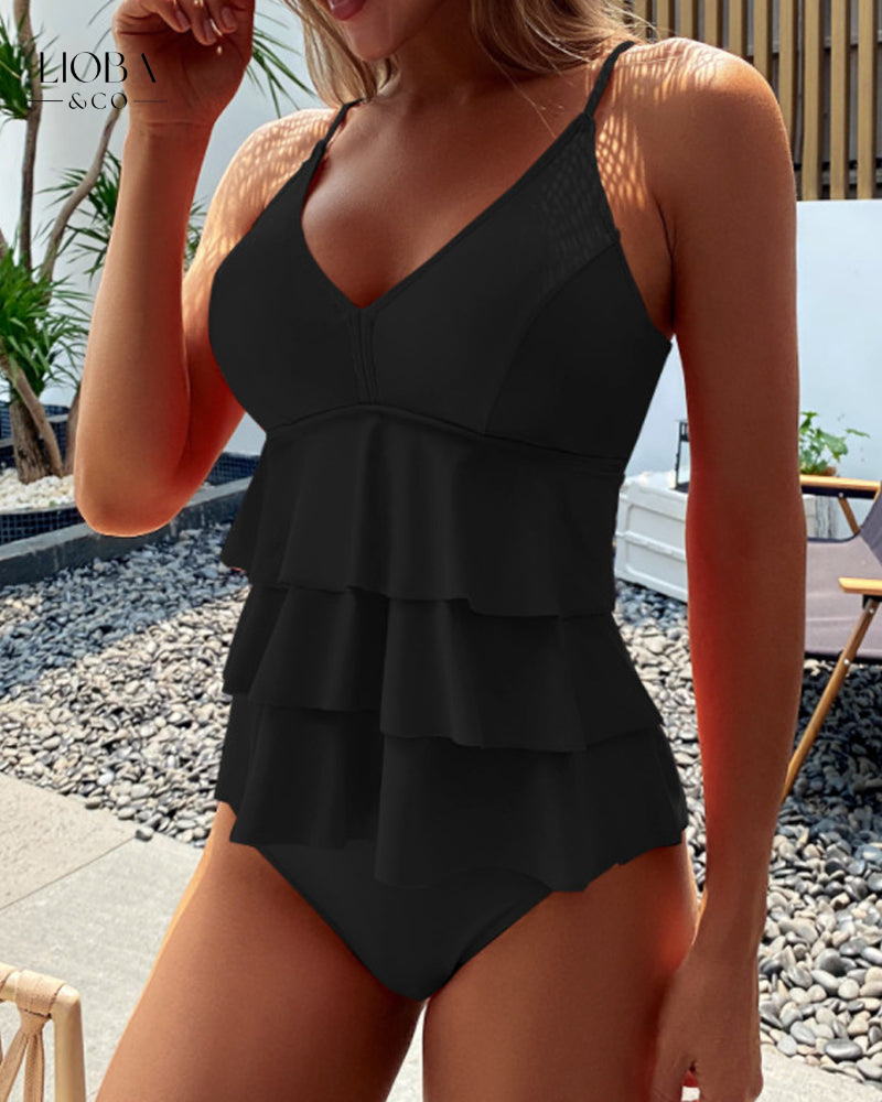 Einfarbiger Tankini von WOLFFMODE