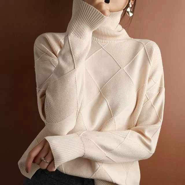 Relaxed-fit turtleneck sweater