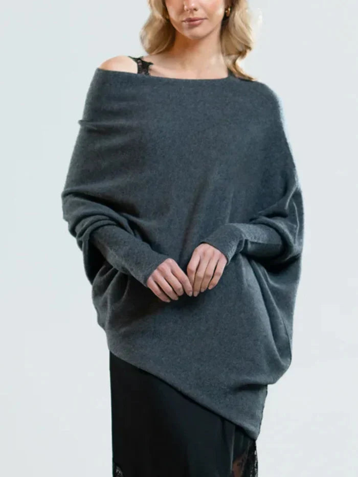 Schräg geschnittener Pullover