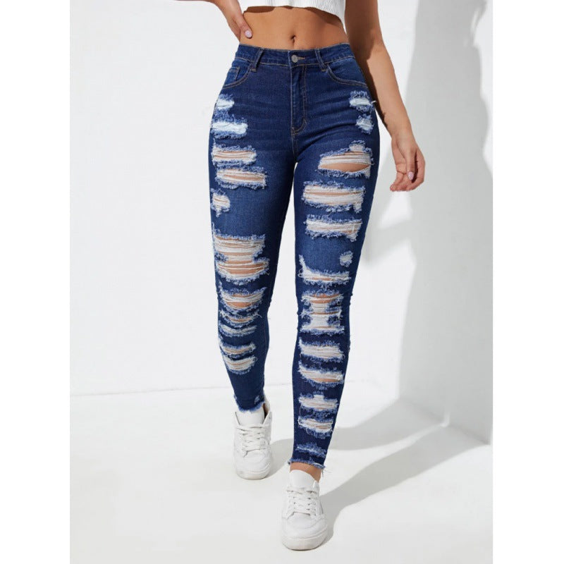 High-Waisted WolffMode Denim Jeans