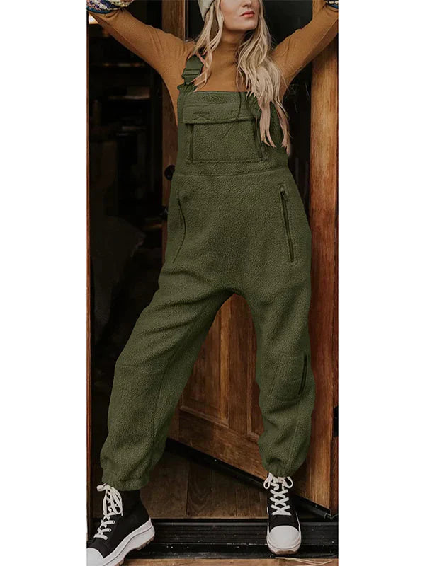 Damen Fleece Thermo-Overall mit Reißverschlusstaschen von WOLFFMODE