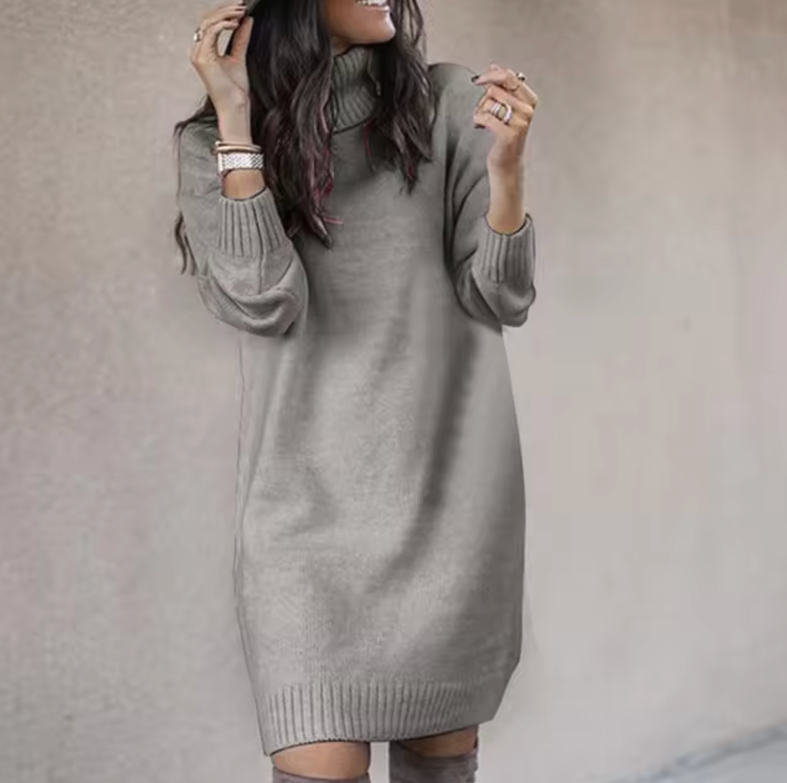 Relaxed Wolffmode Sweater Dress