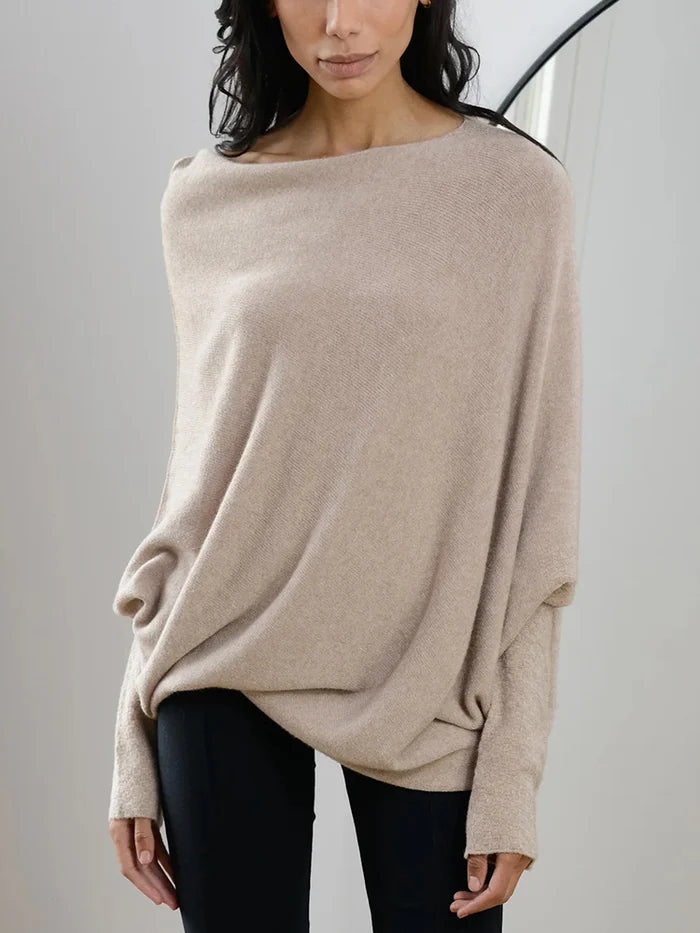 Schräg geschnittener Pullover