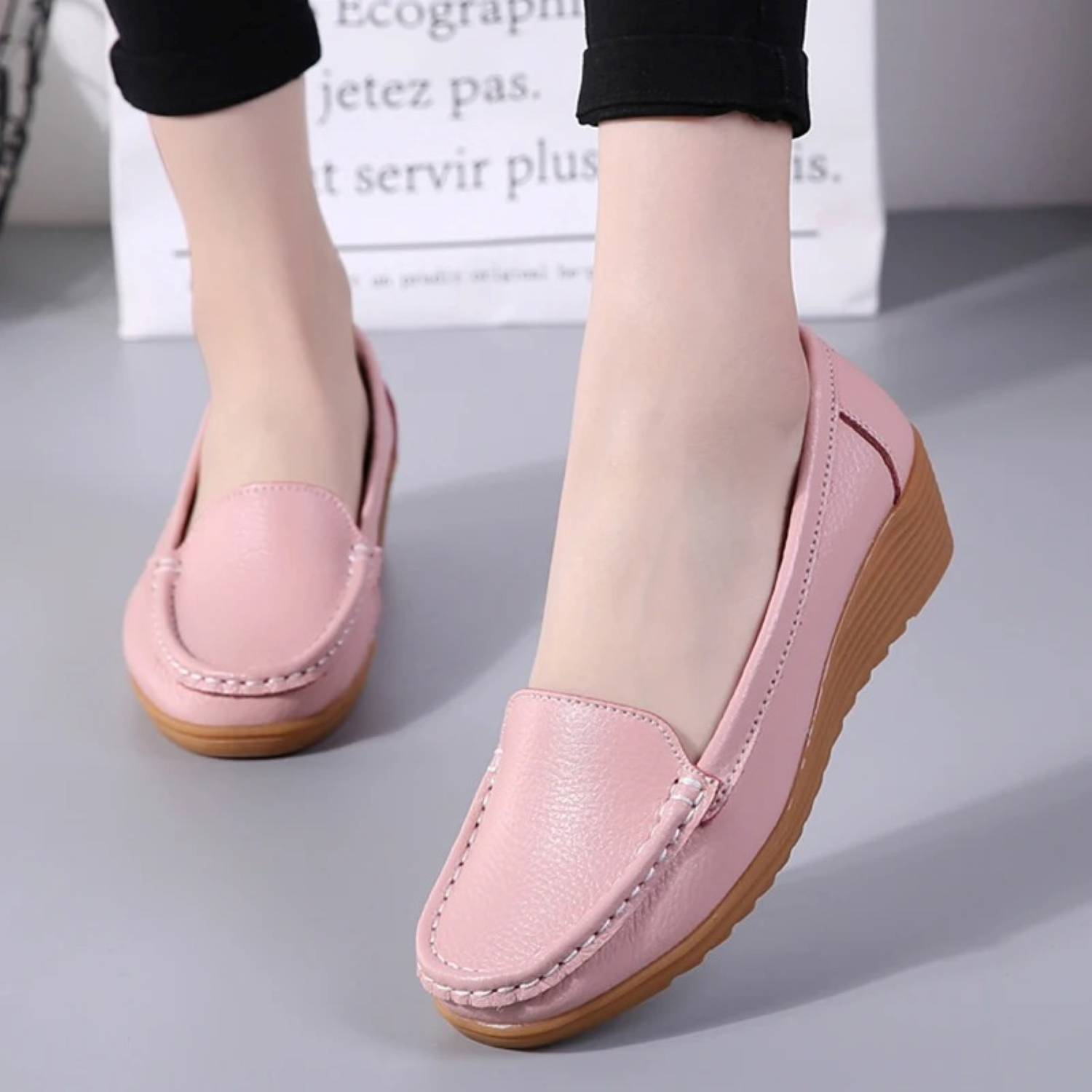 Damen-Mokassin-Slipper von WolffMode im Slip-on-Stil