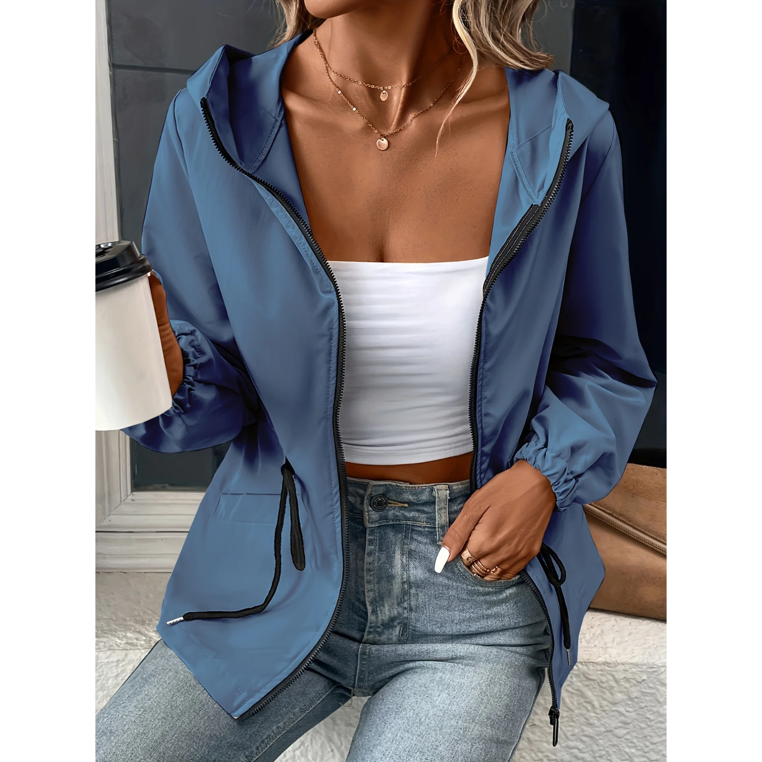 Eleganter Trenchcoat mit Reißverschluss von WOLFFMODE