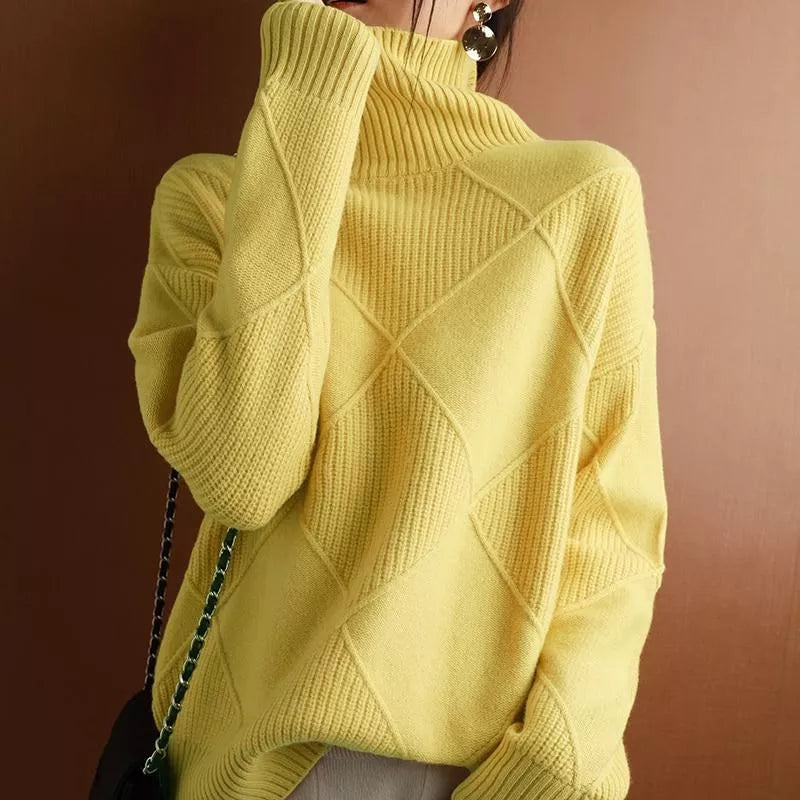 Relaxed-fit turtleneck sweater