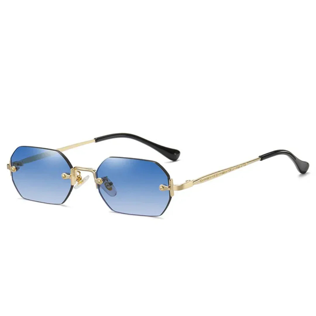 Modern rectangular WolffMode Geld summer sunglasses