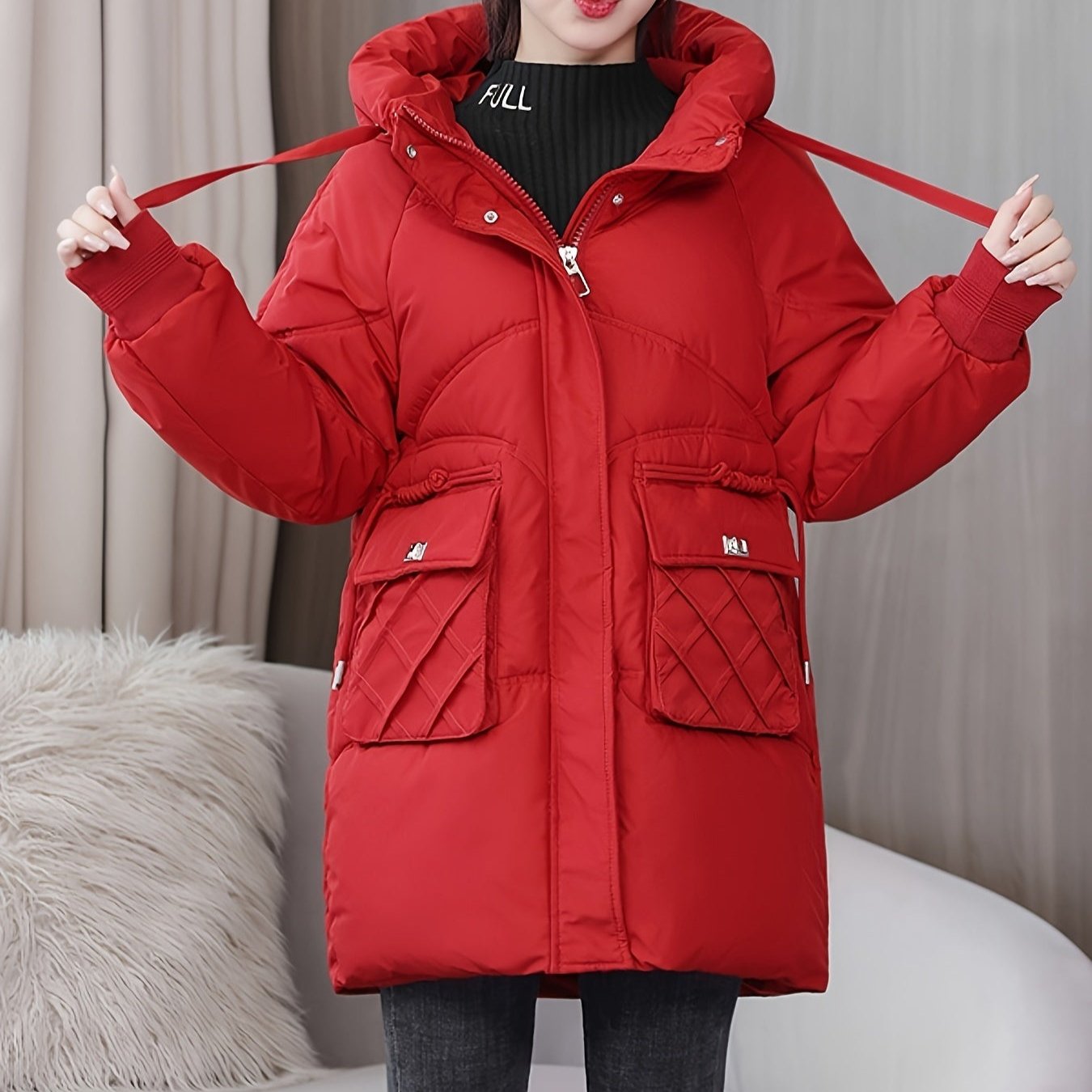 Elegante lange Winter-Pufferjacke für Damen von WOLFFMODE