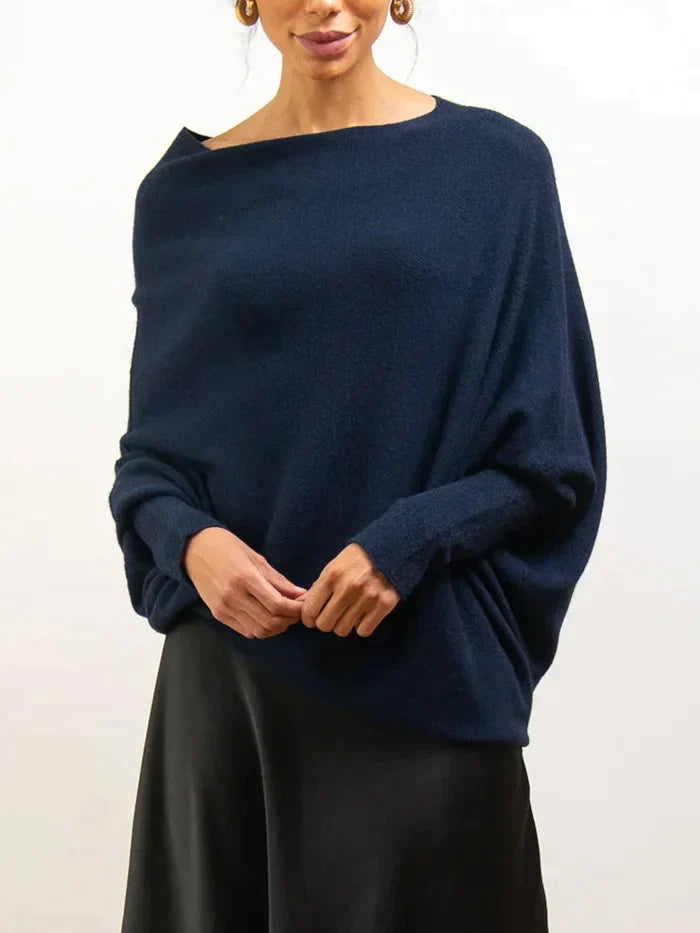 Schräg geschnittener Pullover