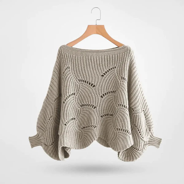 Strickpullover mit Fledermausärmeln