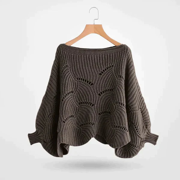 Strickpullover mit Fledermausärmeln