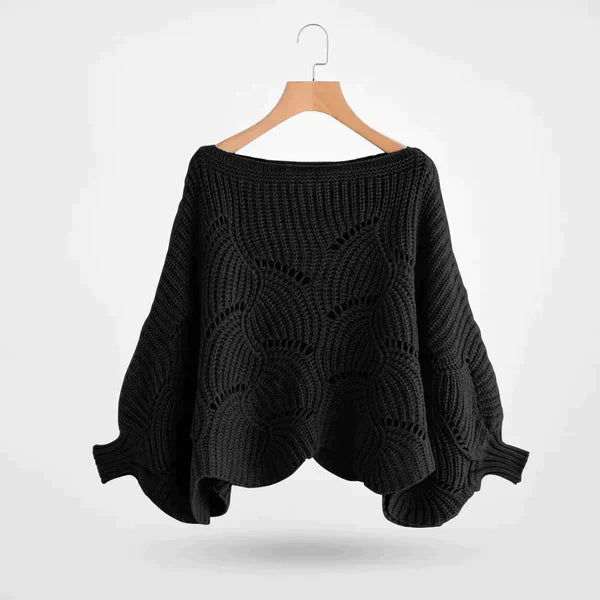 Strickpullover mit Fledermausärmeln