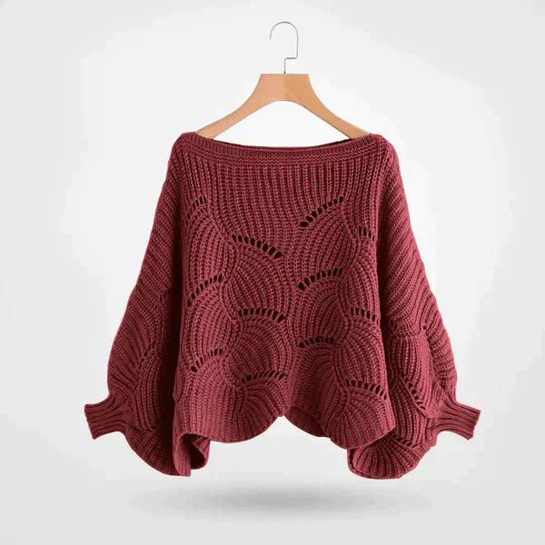 Strickpullover mit Fledermausärmeln