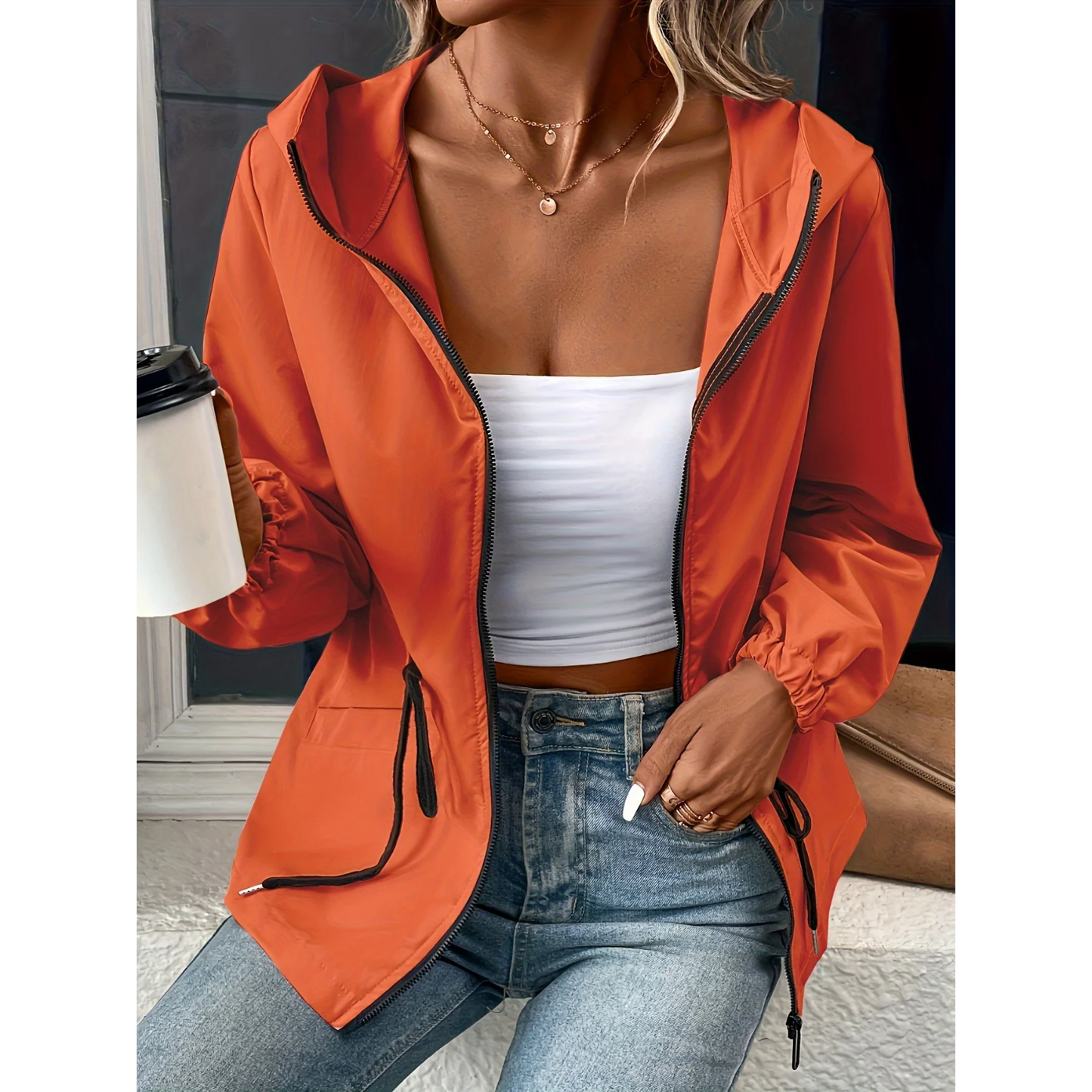 Eleganter Trenchcoat mit Reißverschluss von WOLFFMODE