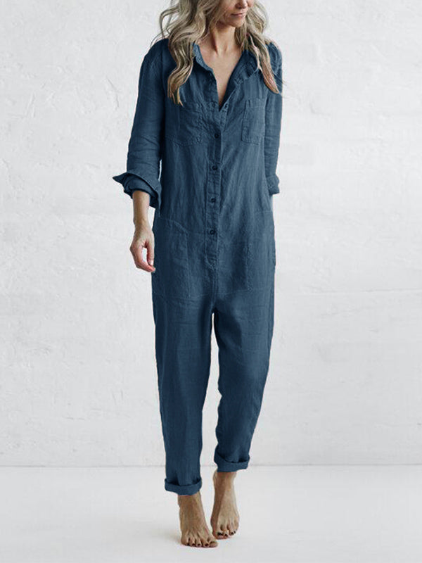 Stilvoller und bequemer Langarm-Jumpsuit von WOLFFMODE