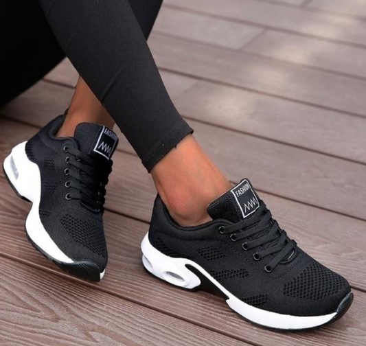 WolffMode Damen-Sportschuhe: Atmungsaktive, leichte orthopädische Sneaker mit Air-Cushion-Sohle für sportlich-lässigen Look