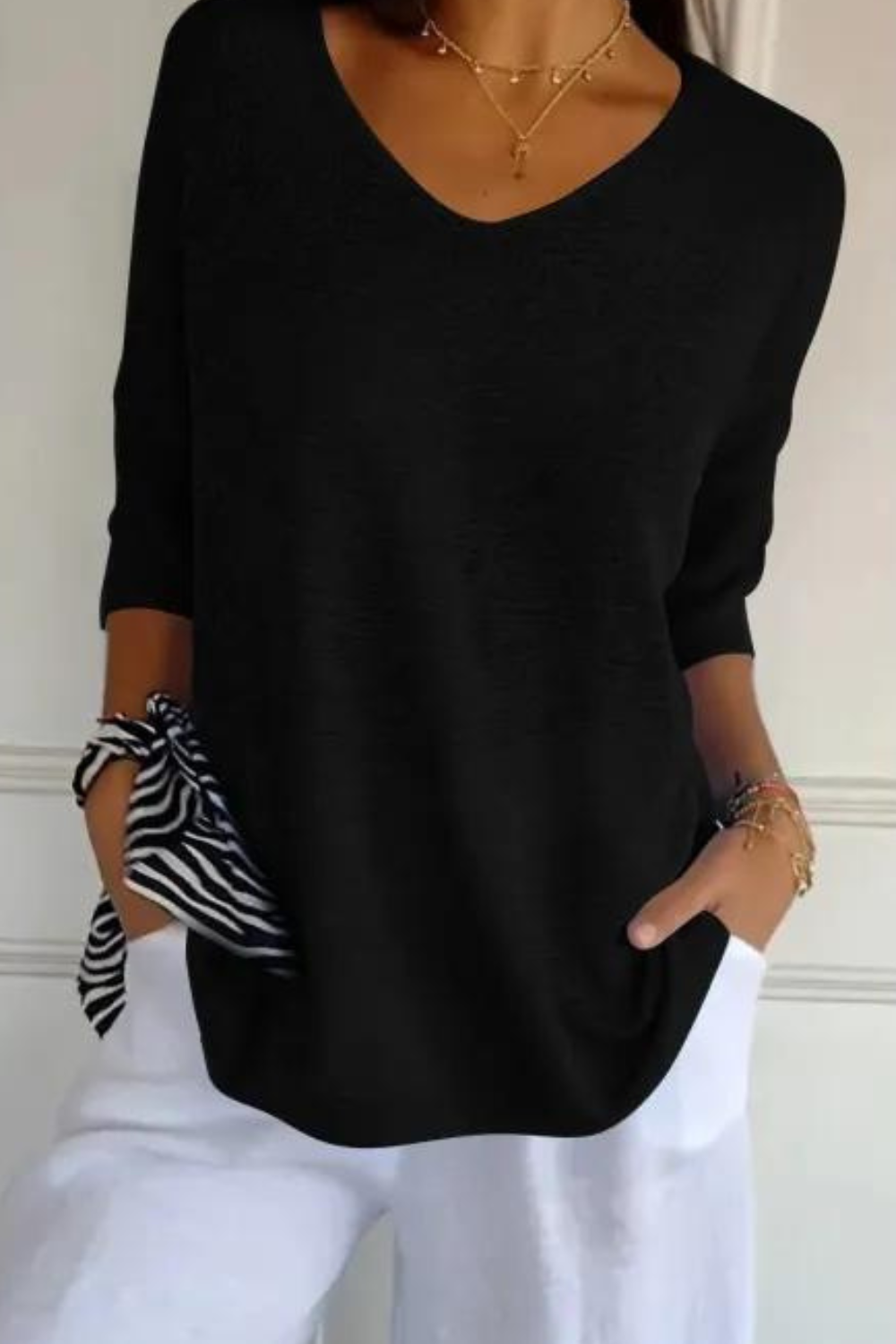 V-Neck Strickpullover