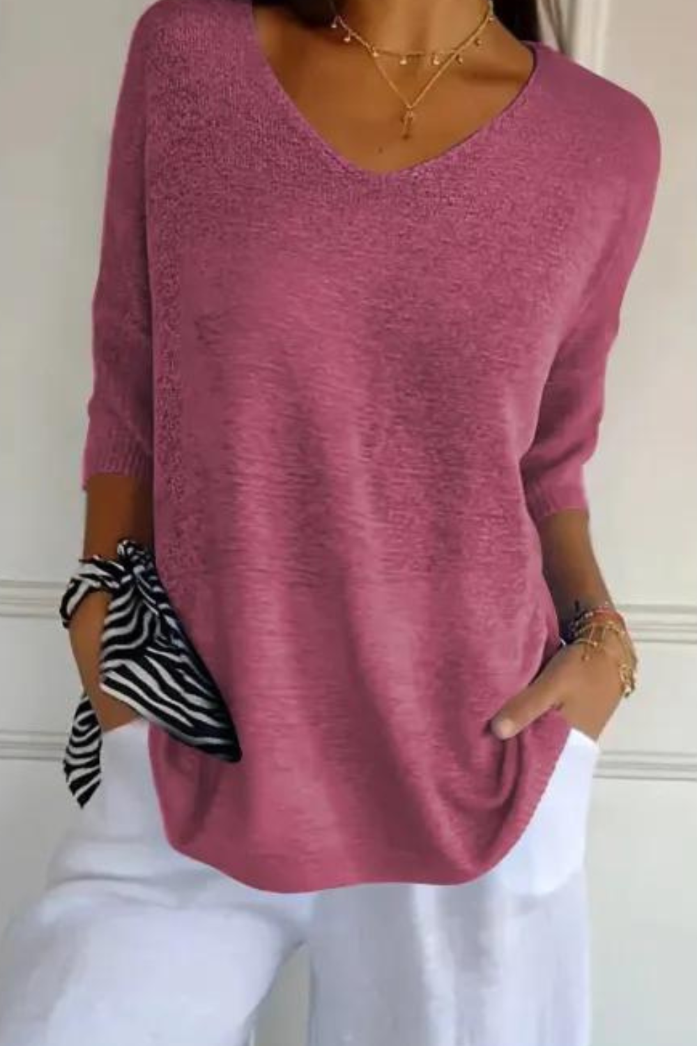 V-Neck Strickpullover