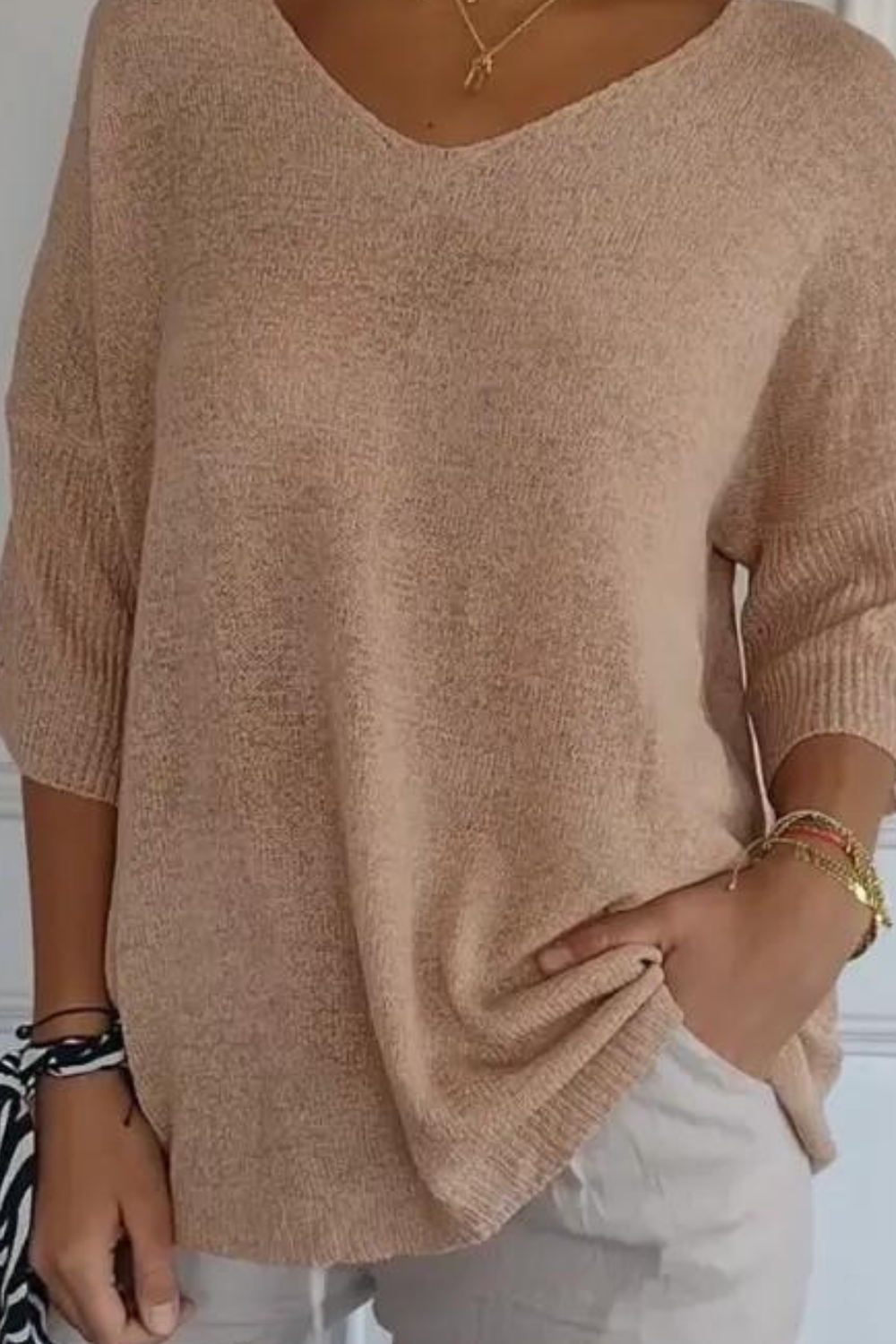 V-Neck Strickpullover