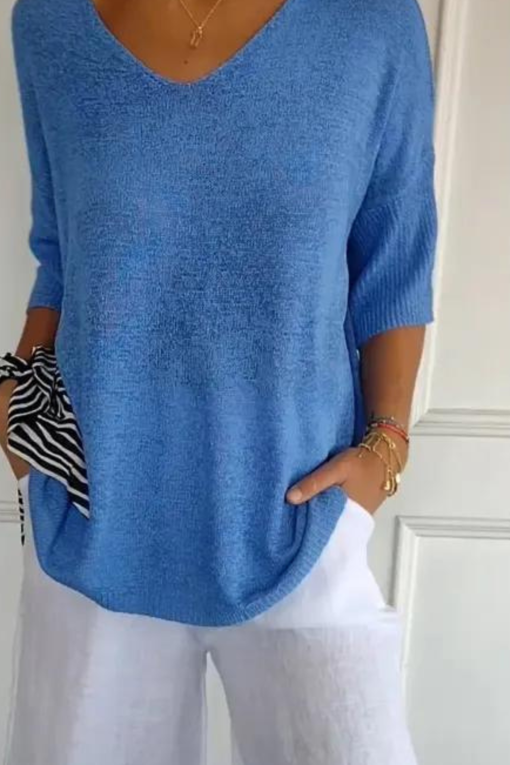 V-Neck Strickpullover