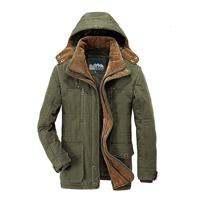 WOLFFMODE Winter Jacket with Multiple Pockets