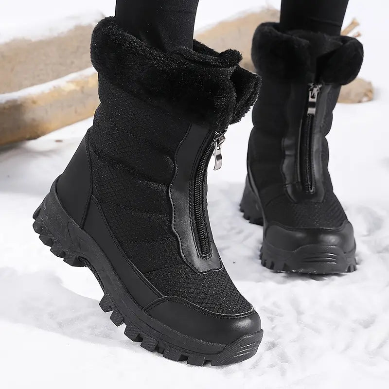 WOLFFMODE Women's Camouflage Cut-Out Winter Boots